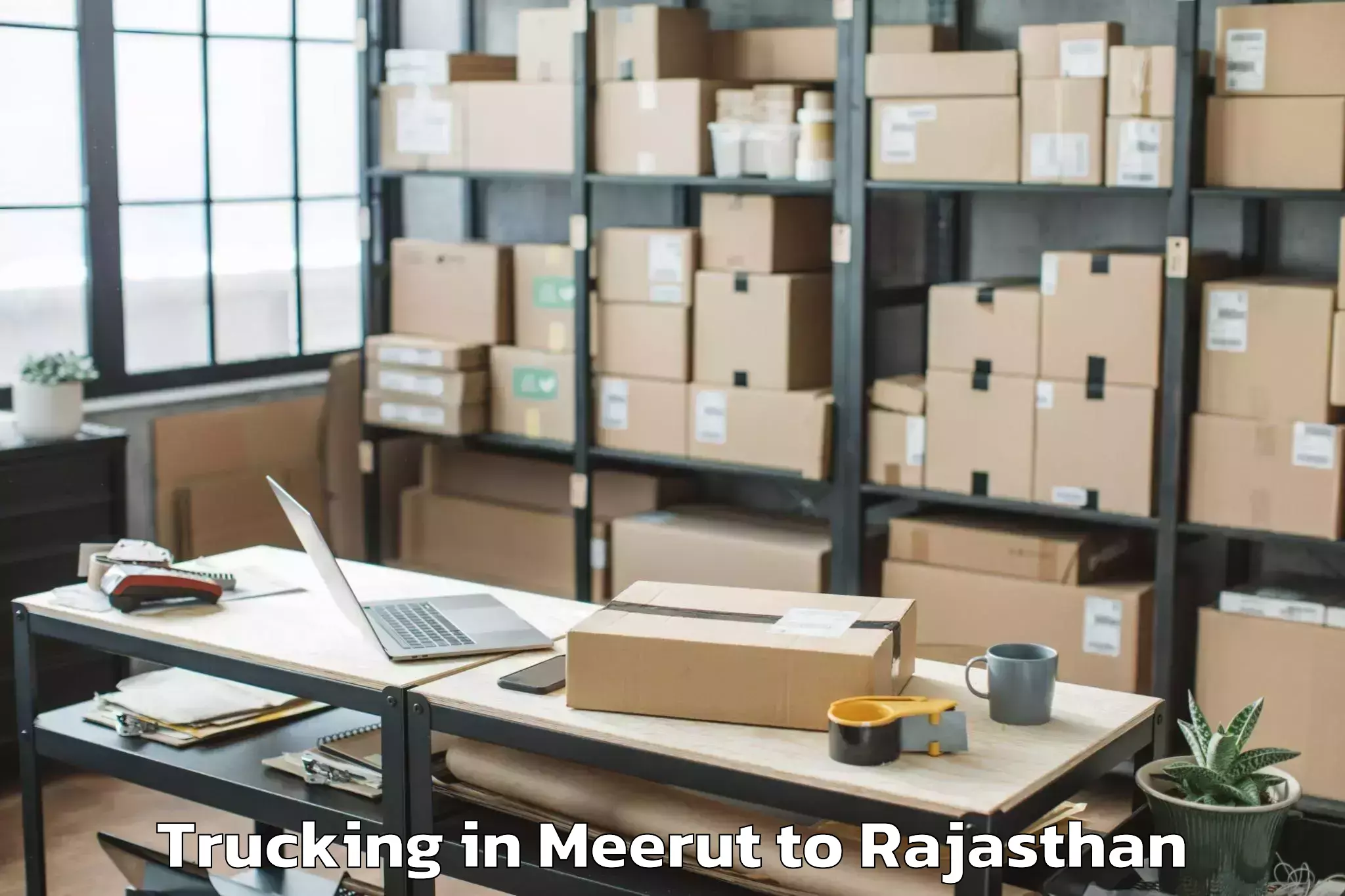 Book Meerut to Chauth Ka Barwara Trucking Online